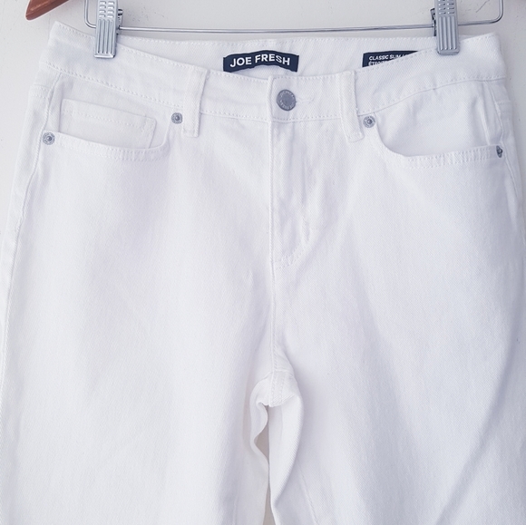 JOE FRESH White Slim Fit Raw Hem Denim Jeans - Picture 3 of 8